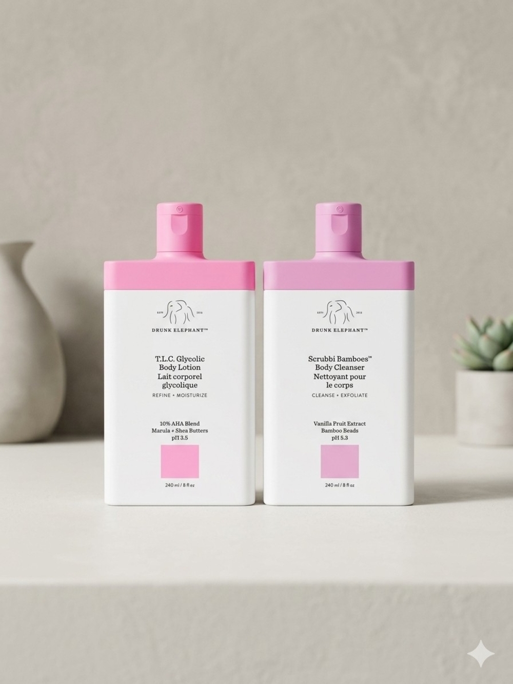 Drunk Elephant Set Lot Body Duo - Cleanser and Lotion